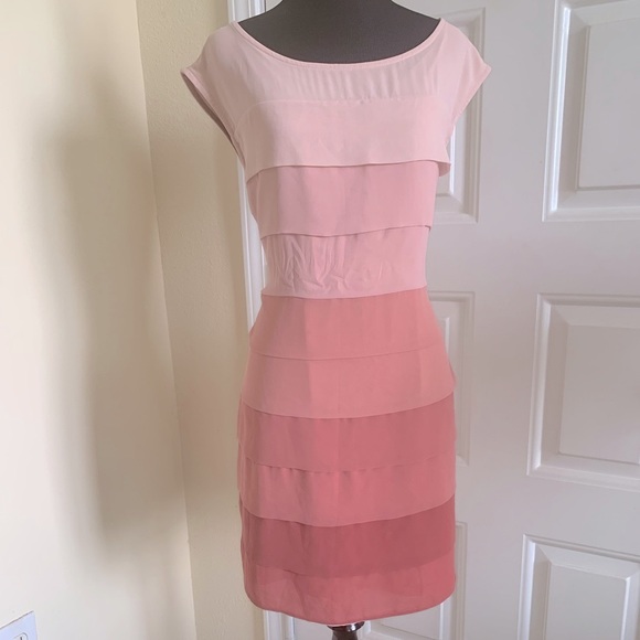LC Lauren Conrad Dresses & Skirts - Lauren Conrad Rose Pink Ombré Pleated A-line Dress
